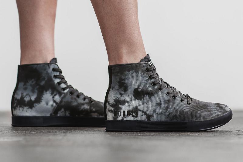 Nobull High-Top Dark Cloud Tie-Dye Canvas Women's Trainers Dark | USA T1969C